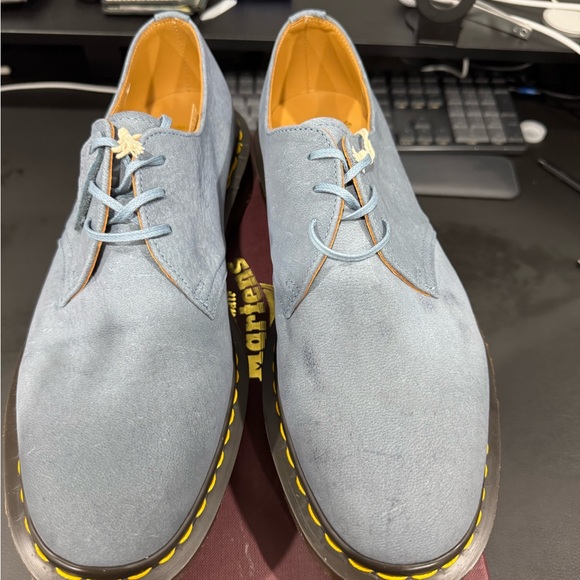 Dr. Martens 1461 Made in England Blue Nubuck shoes UK 10 - Picture 1 of 6